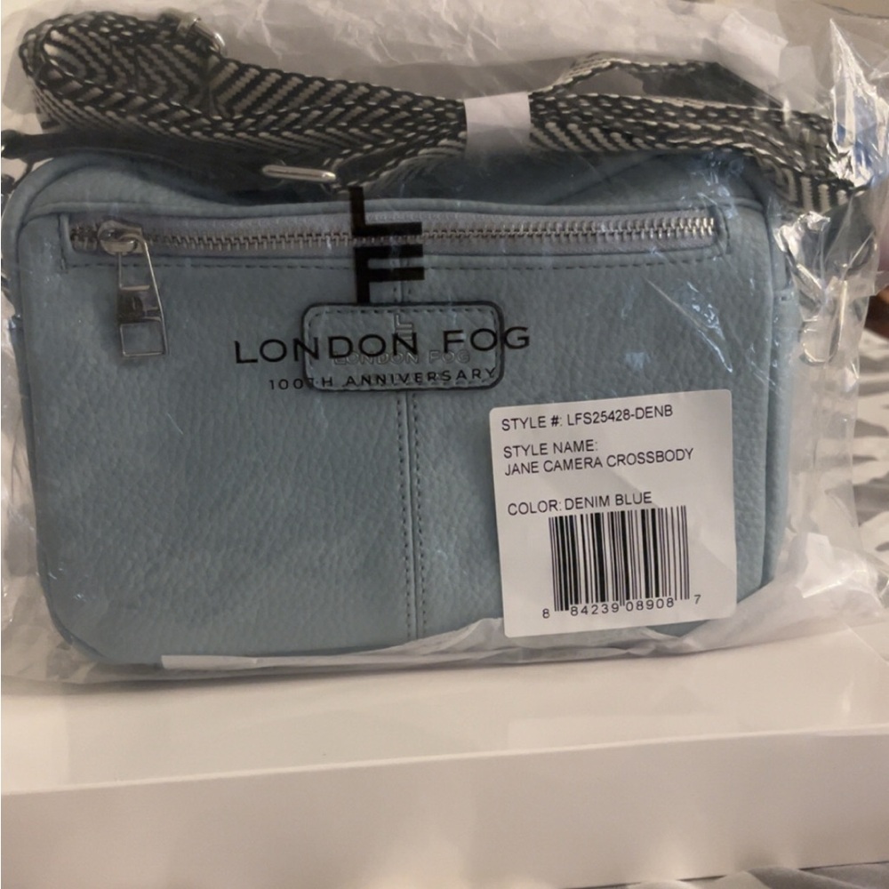 London Fog Light Blue Crossbody Bag
